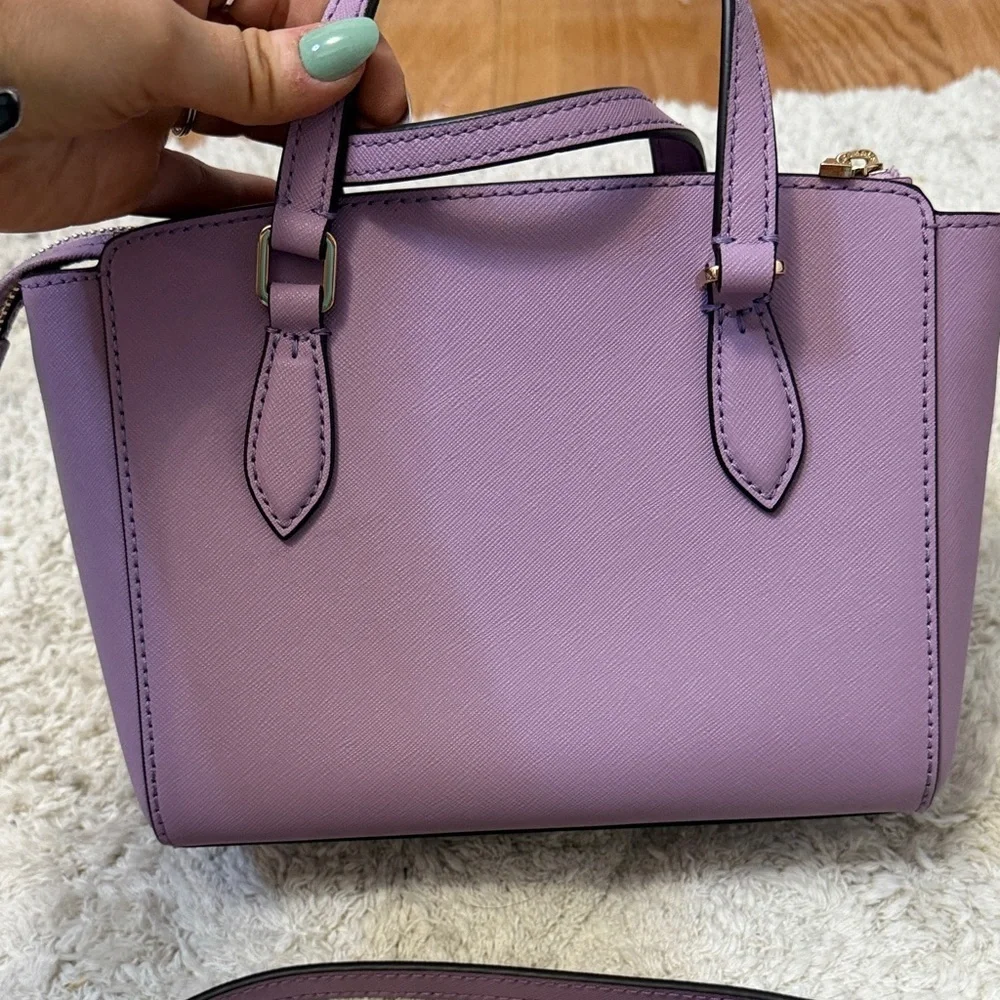 NWOT Tory Burch Lavender Emerson Mini Top Zip Tote